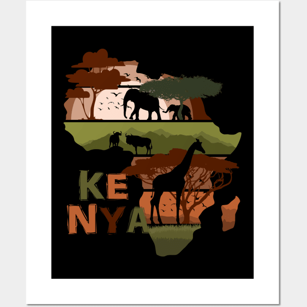 Kenya Wall Art by Nerd_art